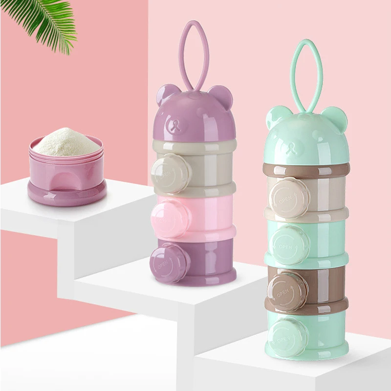 Baby Food Delivery - ที่ถอดออกได้นมผงเด็กกล่องเก็บทารกสี่ตาราง Essential ธัญพืชให้อาหารกล่องอาหารเด็กวัยหัดเดินสูตรคอนเทนเนอร์