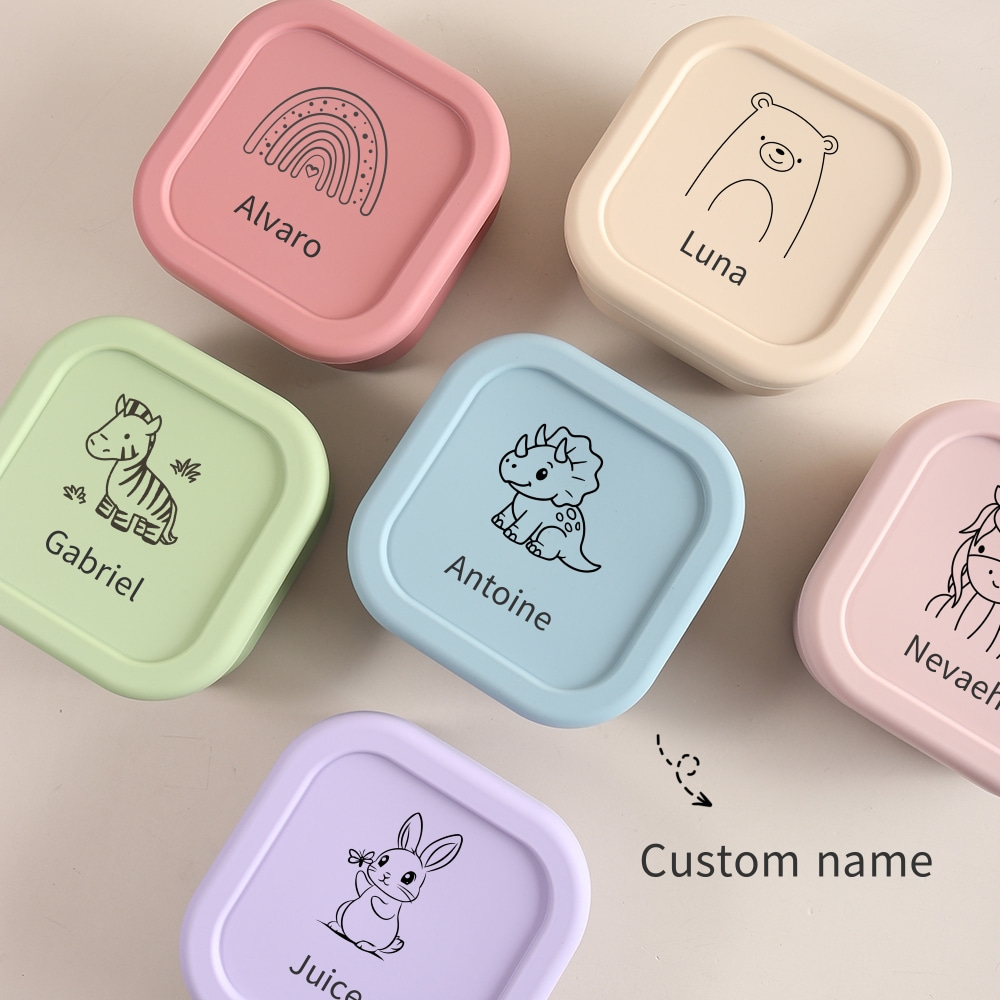 Baby Food Delivery - กล่องเก็บอาหารเด็กซิลิโคนเกรดอาหาร 1 ชิ้น ลายหรือชื่อสั่งทำได้ ขนาด 510