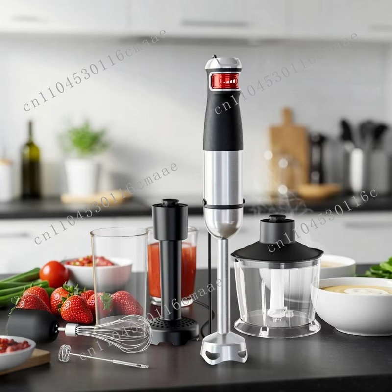 Baby Food Hand Blender - ชุดเครื่องปั่นมืออเนกประสงค์ 6-in-1 กำลังไฟ 1200 วัตต์, เครื่องปั่นแบบแท่งสำหรับการทำอาหารเพื่อสุขภาพที่บ้าน,