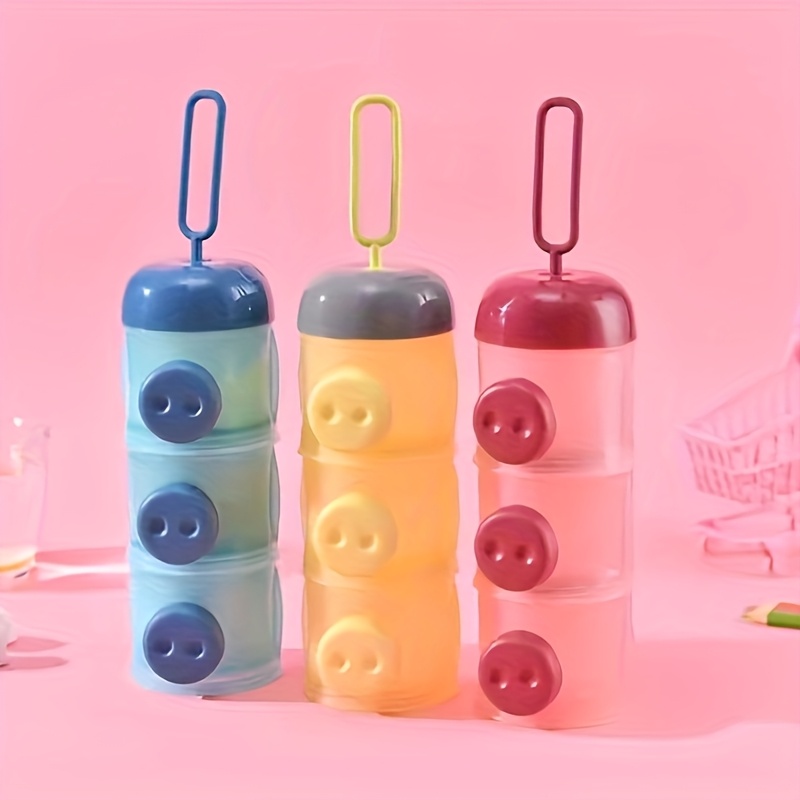Baby Food For Travelling - กล่องเก็บของ 3 ชั้น ช่องใส่นมผงแบบแยกชั้น กล่องเก็บอาหาร ภาชนะใส่อาหารเด็ก