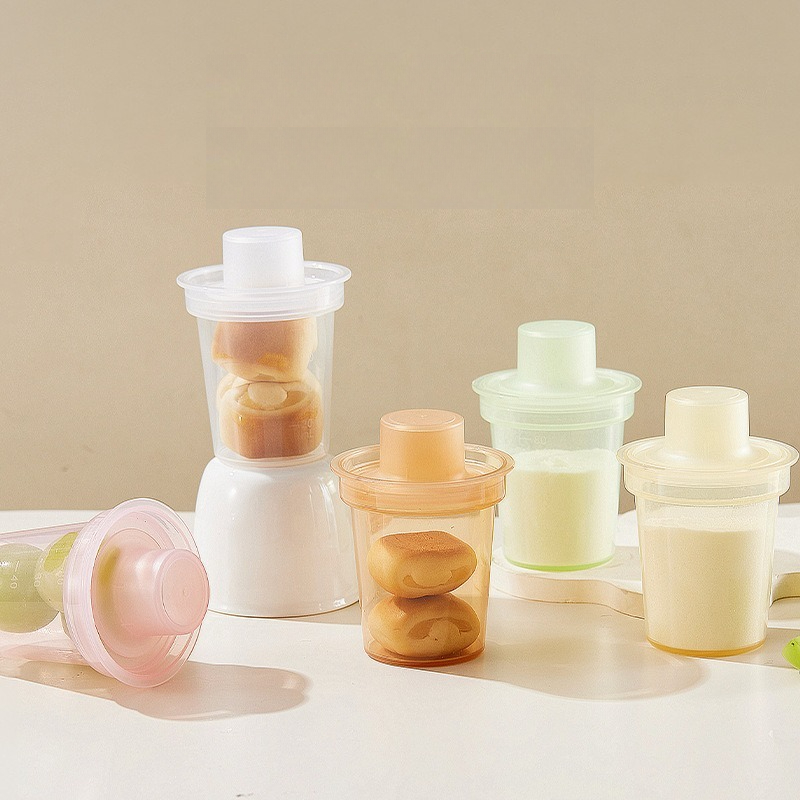 Baby Food Delivery - เครื่องจ่ายนมผงแบบพกพา, ป้องกันการรั่วซึม, กล่องแบ่งส่วนสำหรับเดินทาง, กระปุกเก็บนมผงสำหรับทารกแรกเกิด
