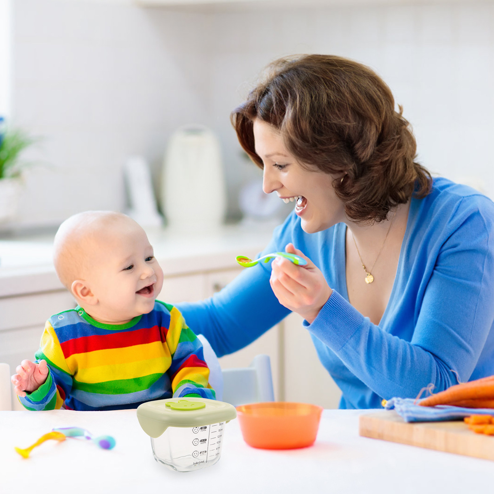 Baby Food For Travelling - ภาชนะเก็บอาหารเด็ก 2 ชิ้น ขนาด 230 มล.