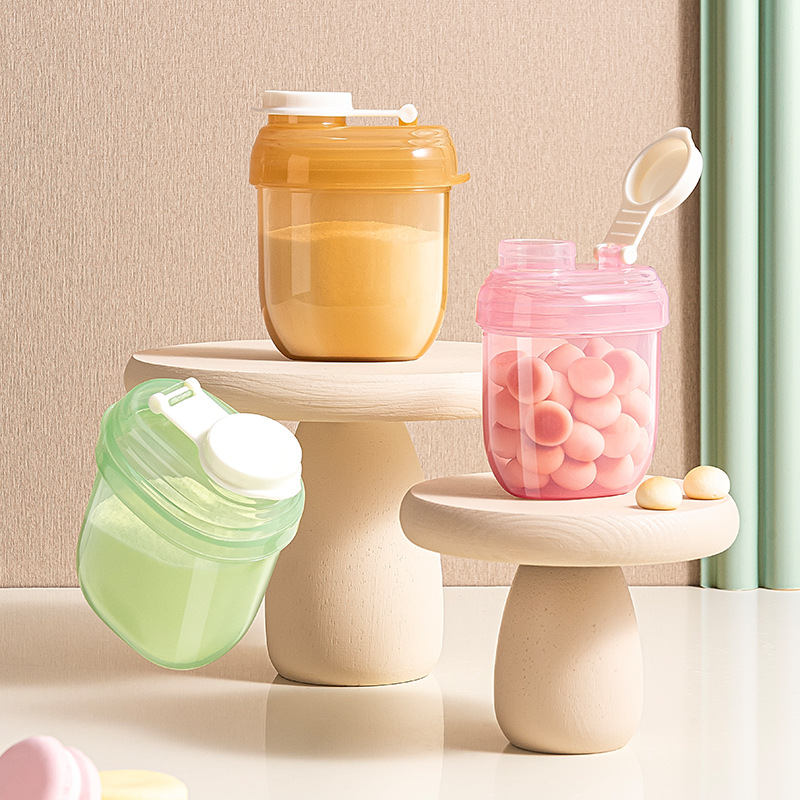Baby Food Delivery - เครื่องจ่ายนมผงสำหรับเด็ก แบบพกพา ดีไซน์ช่องใส่อาหารแบบช่องเดียว ป้องกันการรั่วซึม พร้อมกระปุกเก็บขนาดเล็ก