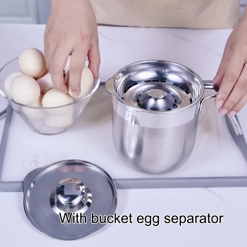 Baby Food With Protein - ครัวเรือน 220v 304 สแตนเลสสตีลไข่แยกสีขาวอาหารเด็กไข่แดงโปรตีนกรอง Artifact ในครัวเรือนแยกไข่สามชิ้น