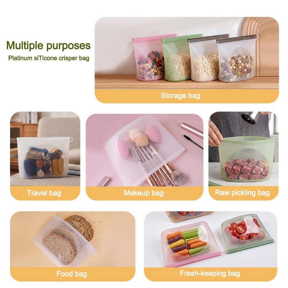 ถุงซิลิโคนถนอมอาหาร ถุงบรรจุภั - Food Pouch Reusable บทวิจารณ์และราคา