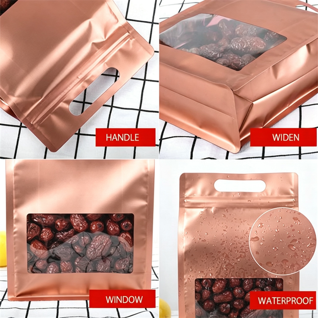 ถุงพลาสติกทรงแปดเหลี่ยมสีทองแบ - Food Pouch Reusable บทวิจารณ์และราคา