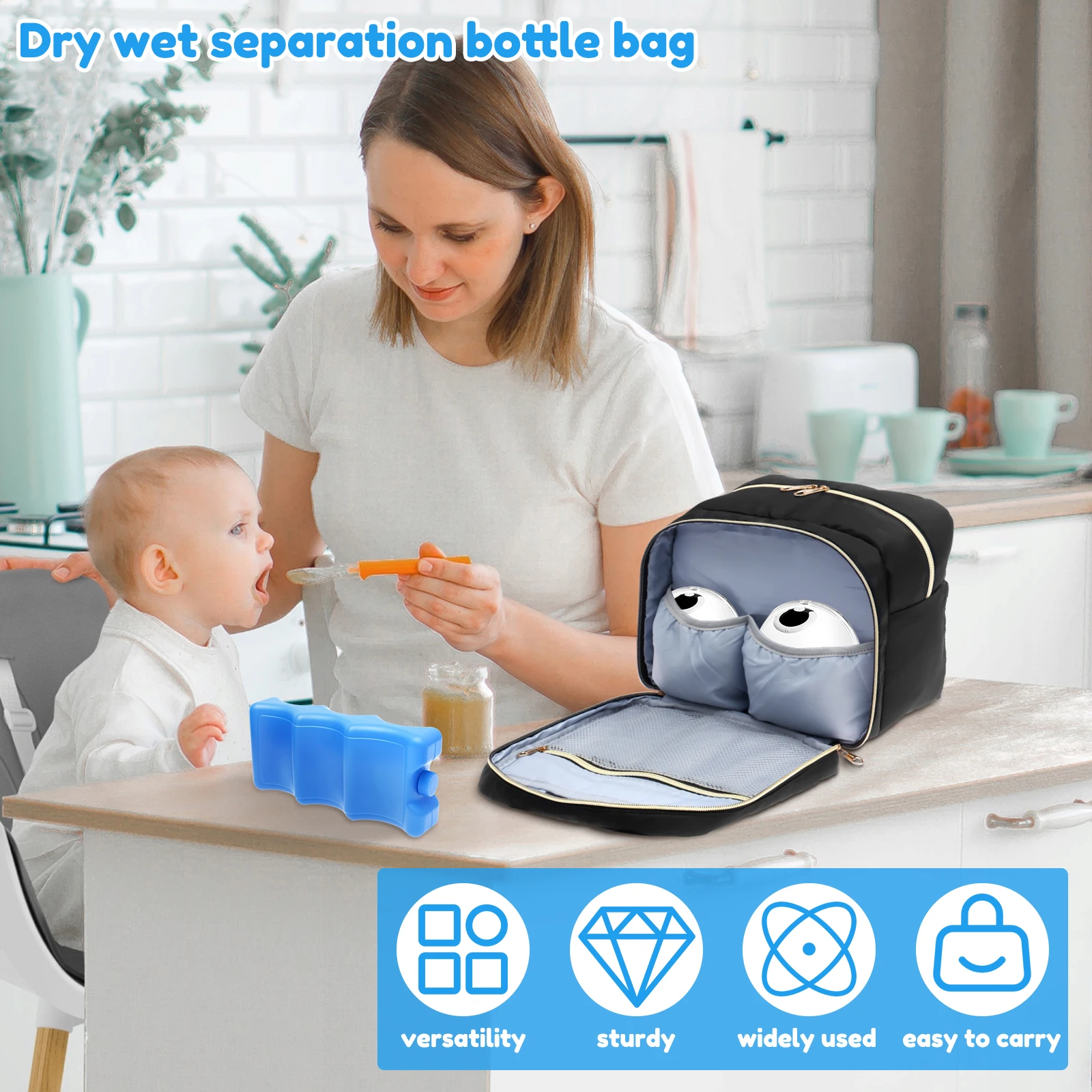 กระเป๋าเก็บน้ำนมแม่พร้อมแผ่นน้ - Baby Food For Travelling บทวิจารณ์และราคา