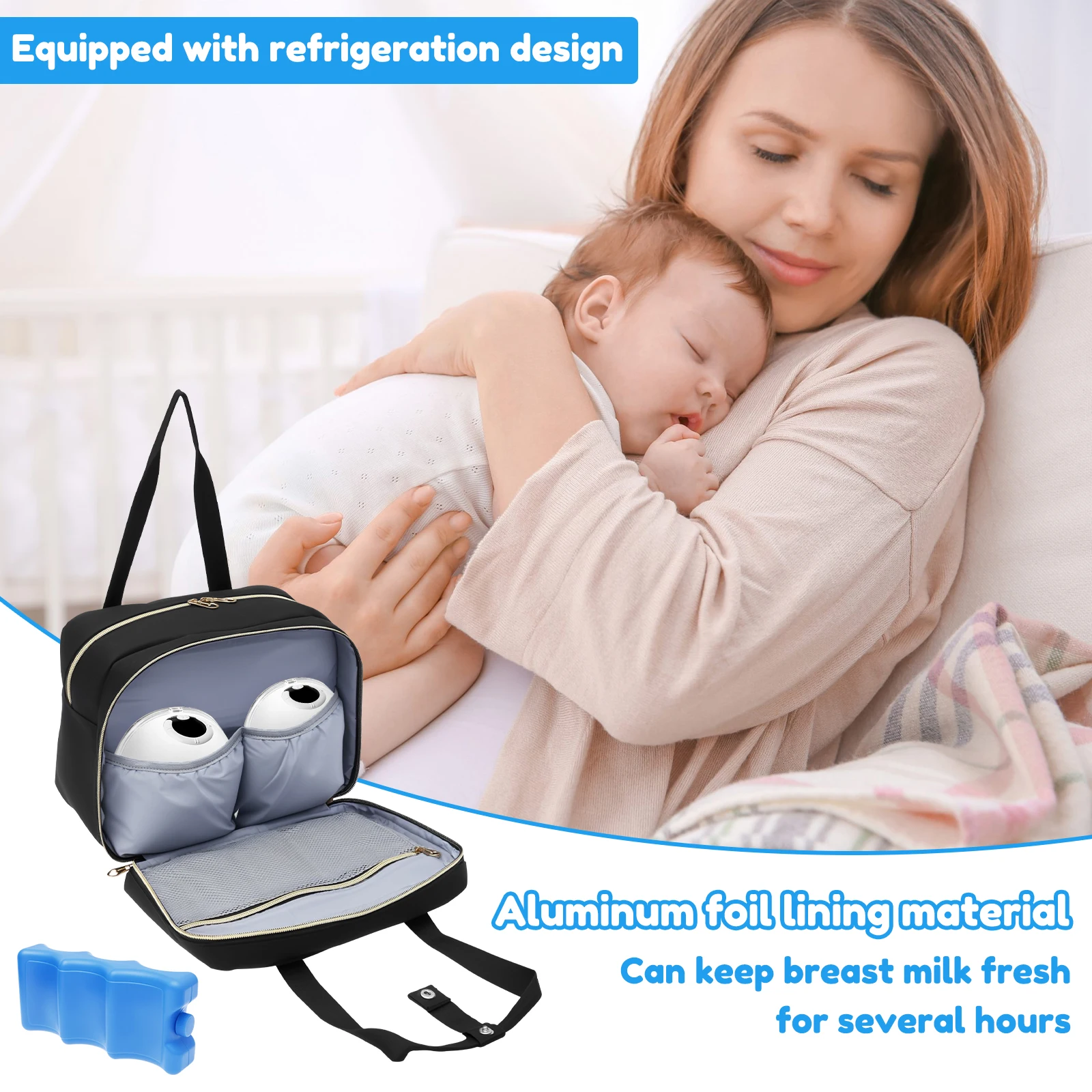 กระเป๋าเก็บน้ำนมแม่พร้อมแผ่นน้ - Baby Food For Travelling บทวิจารณ์และราคา
