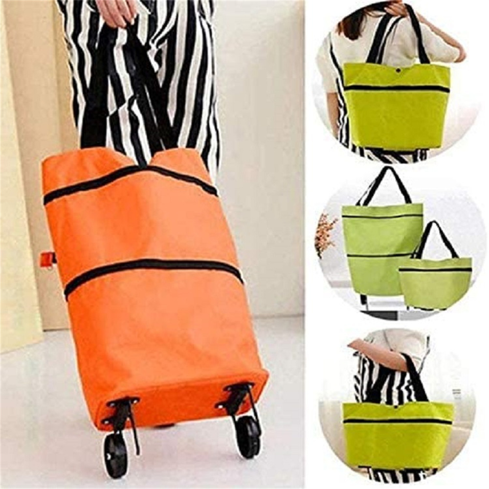 พับช้อปปิ้งรถเข็นกระเป๋าReusab - Food Pouch Reusable บทวิจารณ์และราคา