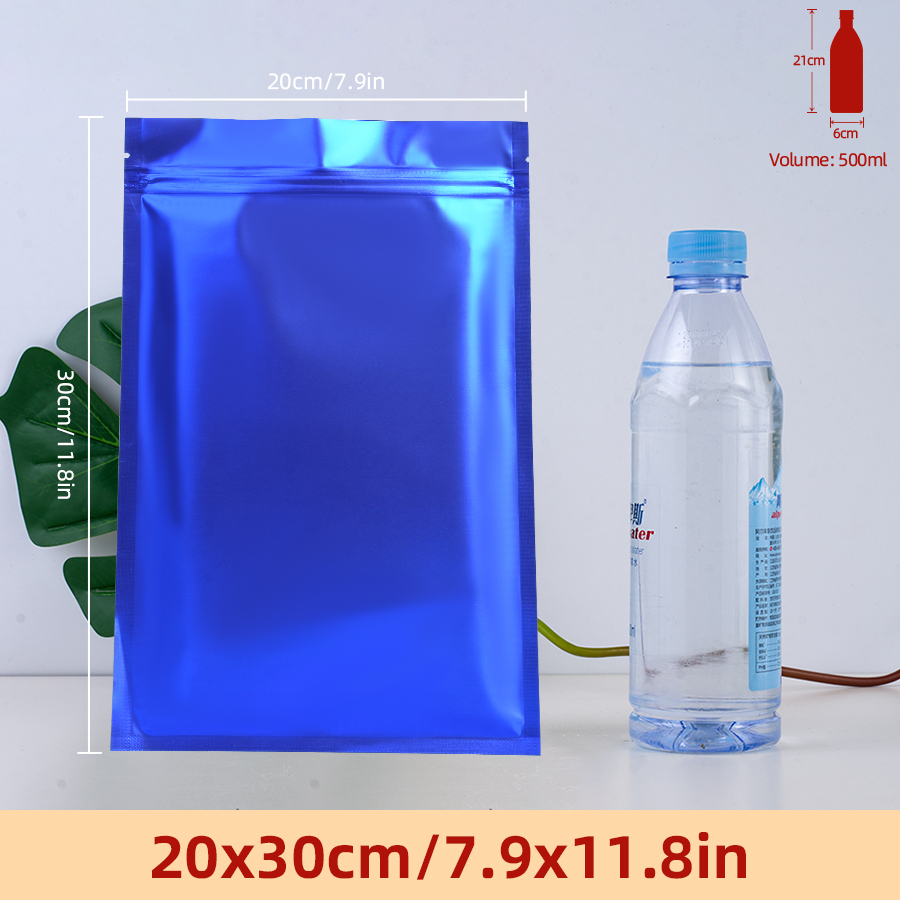 100 ชิ้น ถุงซิปฟอยล์สีน้ำเงินด - Food Pouch Reusable บทวิจารณ์และราคา