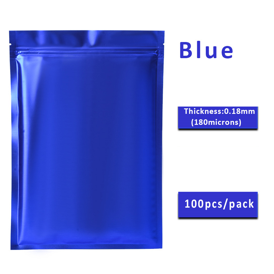 100 ชิ้น ถุงซิปฟอยล์สีน้ำเงินด - Food Pouch Reusable บทวิจารณ์และราคา