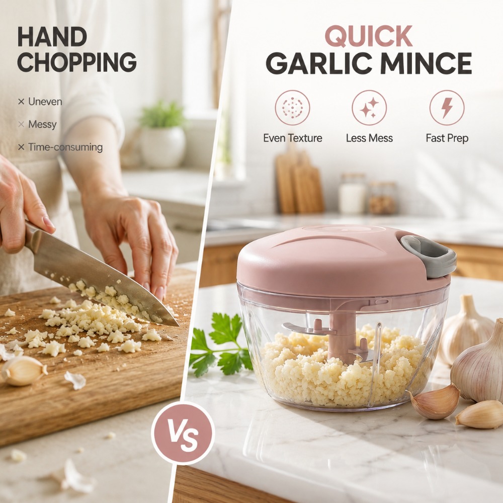 เครื่องบดกระเทียมแบบดึงเชือกด้ - Baby Food Vegetables บทวิจารณ์และราคา