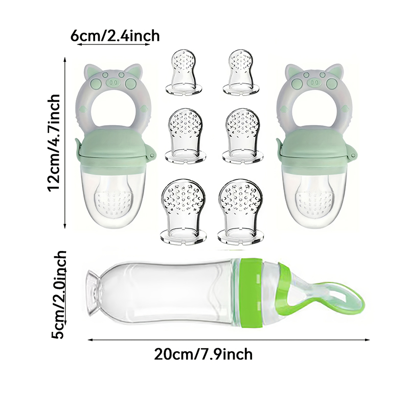 9 ชิ้นช้อนส้อม: 1 ขวดนมซิลิโคน - Baby Food Vegetables บทวิจารณ์และราคา
