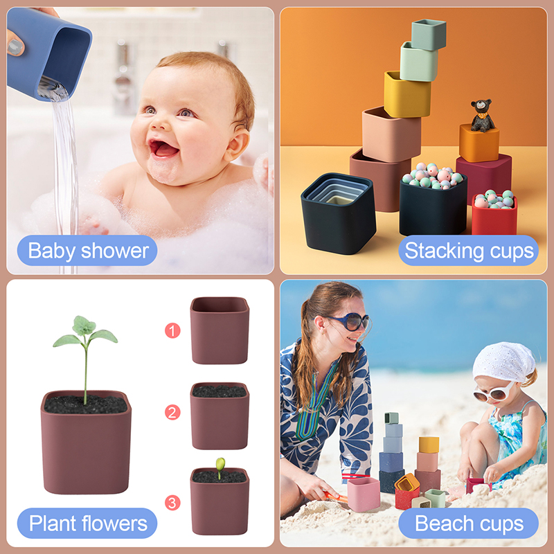 ชุดของเล่นซิลิโคนแบบซ้อนได้ 1  - Baby Food Nestum บทวิจารณ์และราคา
